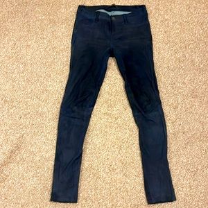 JBRAND Real Lamb Suede Skinny  Blue Jeans Size 25